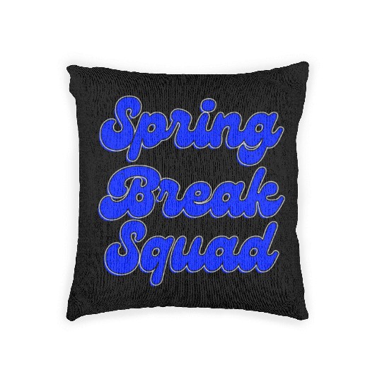 Spring Break Squad Summer Vacation Spring Break Woven Pillows