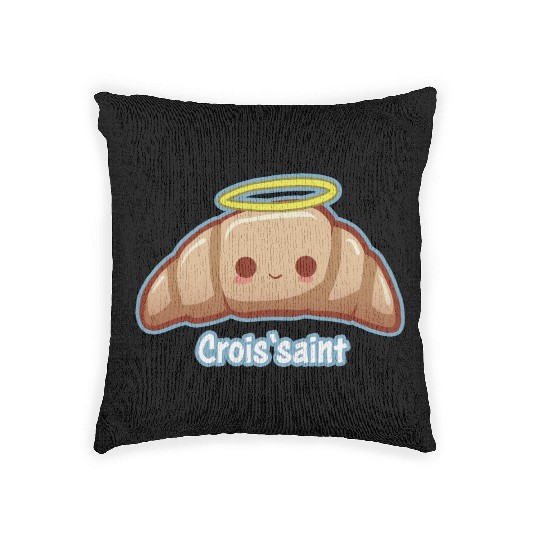 Croissaint - innocent croissant Woven Pillows