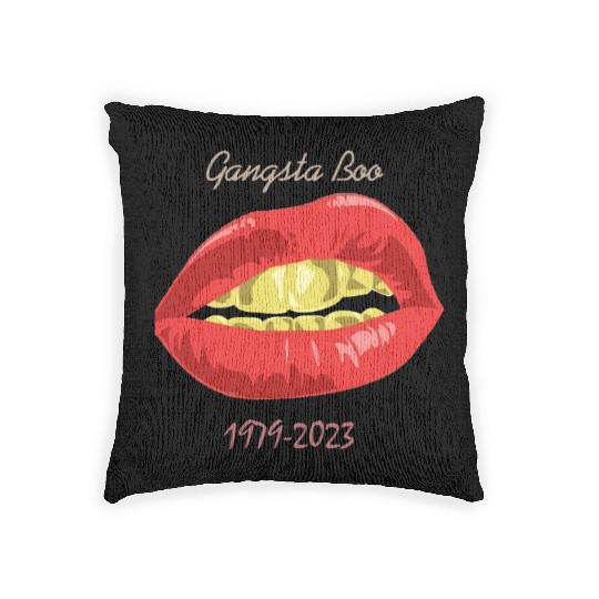 rip gangsta boo Woven Pillows