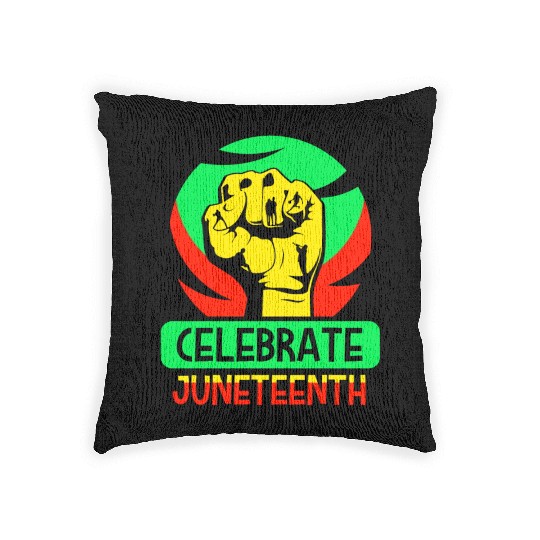 Celebrate Juneteenth 1865 African Black American Woven Pillows