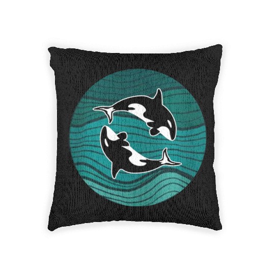 Orca Is My Valentine Life Is Better With Orca Woven Pillows