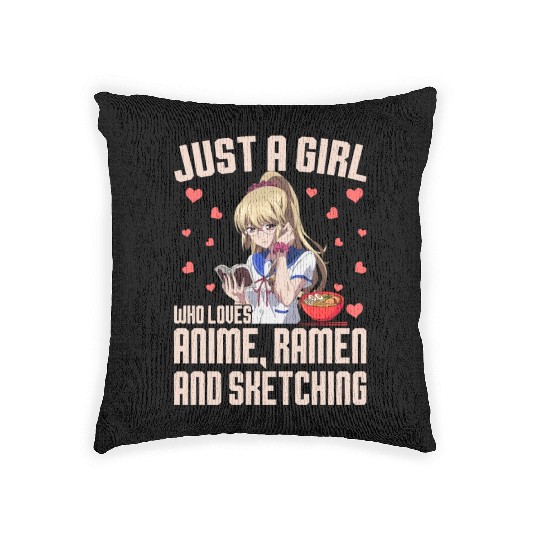 Just a girl who loves anime, ramen and sketching . Woven Pillows