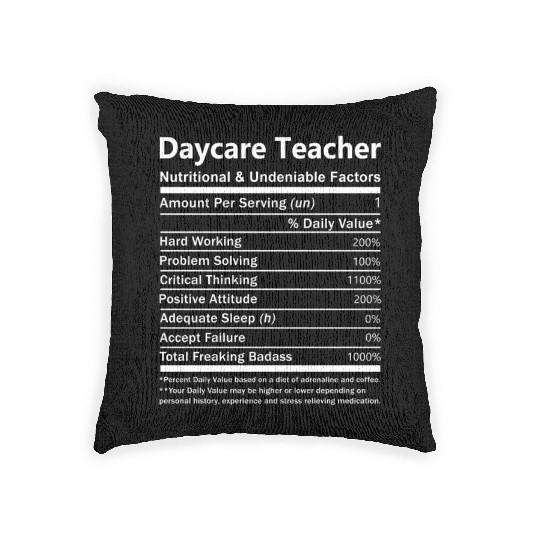 Daycare Teacher Woven Pillows - Nutritional And Undeniab