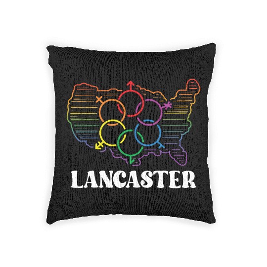 Lancaster Pride Month Pride Flag LGBT Community LG Woven Pillows