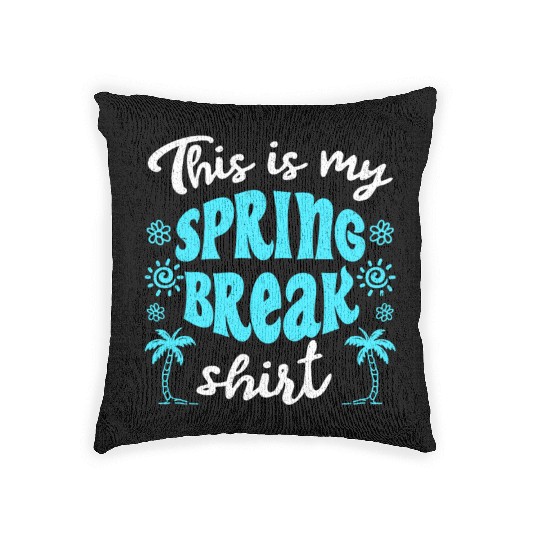 This is my spring break Woven Pillows party spring break