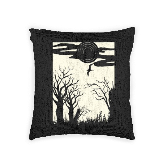 outdoor nature design, wilderness Woven Pillows