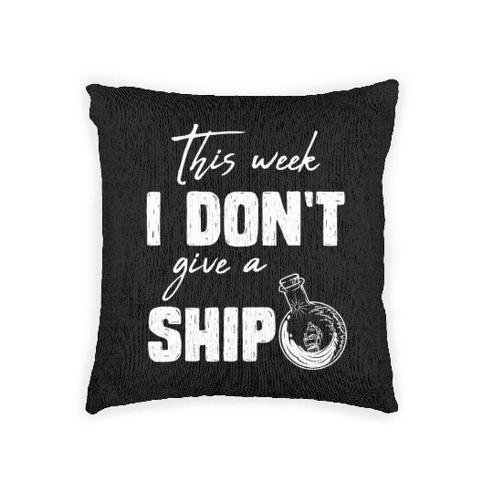 I don't give a ship cruise vacation spring break Woven Pillows