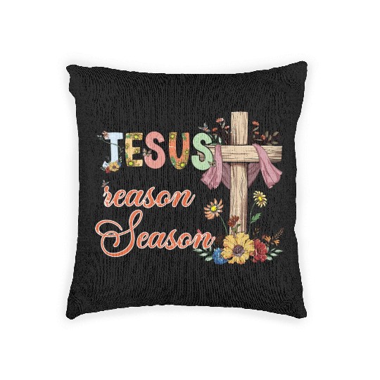 Jesus Is The Reason For The Season Woven Pillows