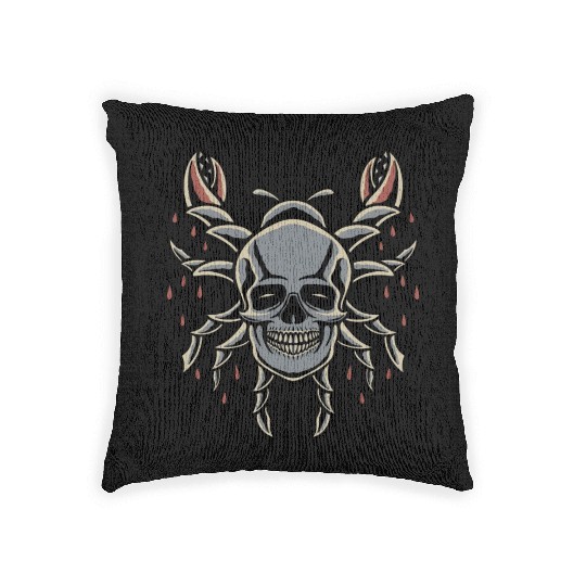 Skull Insect Woven Pillows