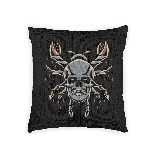 Skull Insect Woven Pillows