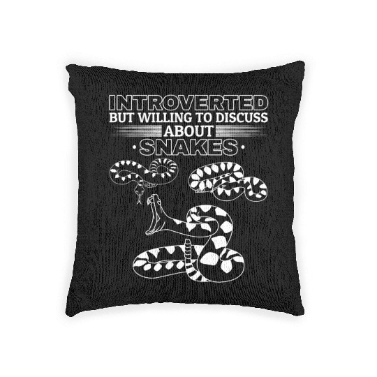 Reptile Humor Introverted Snake Lover Woven Pillows