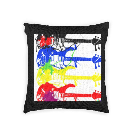 Guitar Guitar Woven Pillows