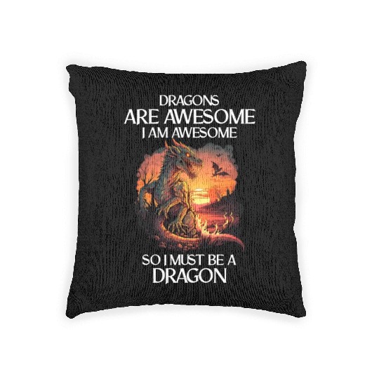 Mythical Creature Dragons Gift Men Dragon for a Woven Pillows