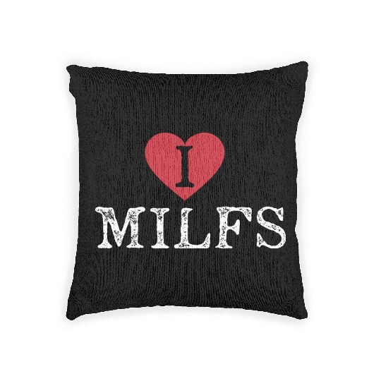 I Heart Milfs Woven Pillows