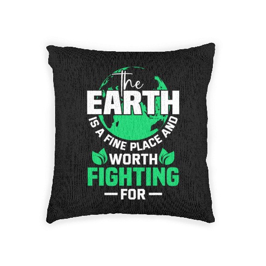 The Earth is a Earth Day Planet Environment Trees Woven Pillows