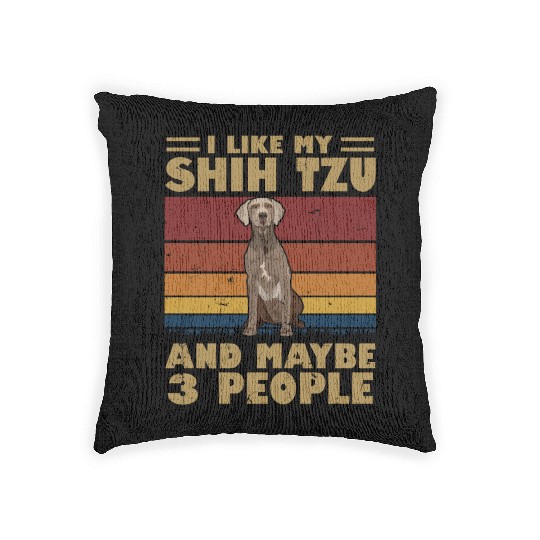 I Like My Schnauzer And Maybe 3 People Woven Pillows