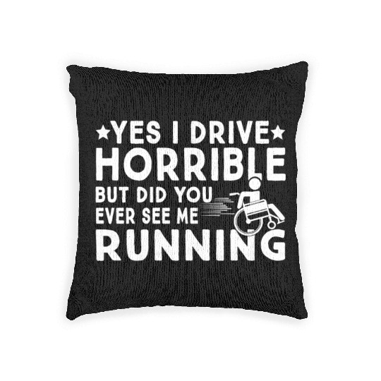 Wheelchair Driver Handicap Wheelchair Disability Woven Pillows