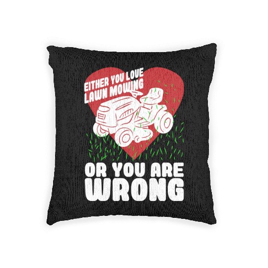 Lawn Mowing Lawn Mower Gardener Woven Pillows