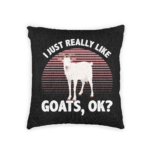 Cool Goat For Men Women Goat Lover Farm Animal Woven Pillows