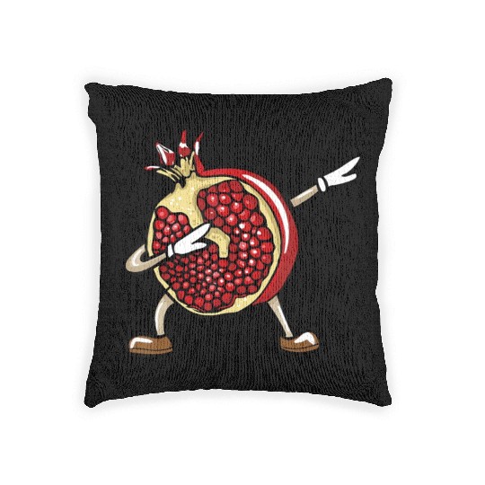 Funny Dabbing Pomegranate Lover Fruit Love Woven Pillows