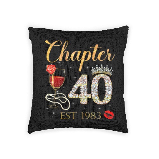 Chapter 40 Years EST 1983 40th Birthday Woven Pillows