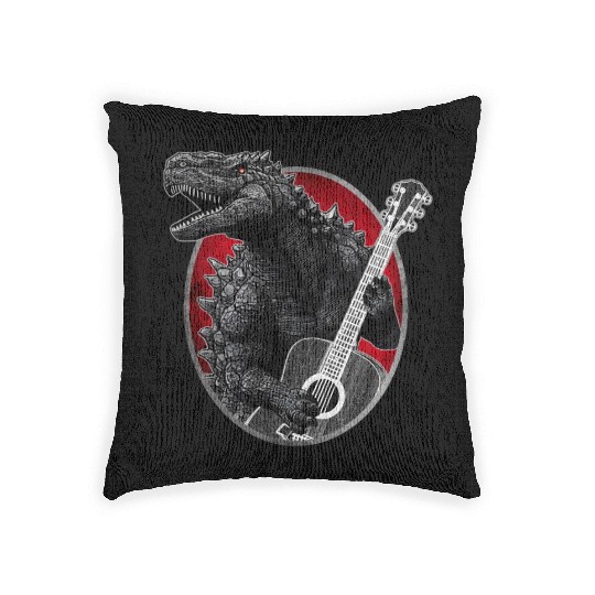 Kaiju playing guitar Woven Pillows