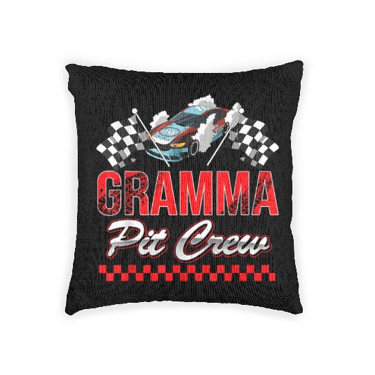 Race Car Birthday Party Racing Family Grandma Pit Woven Pillows