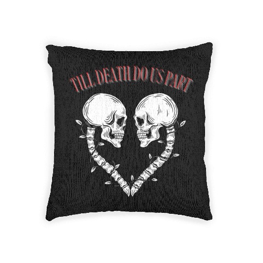 Till death do us part Woven Pillows