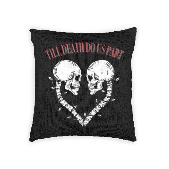 Till death do us part Woven Pillows