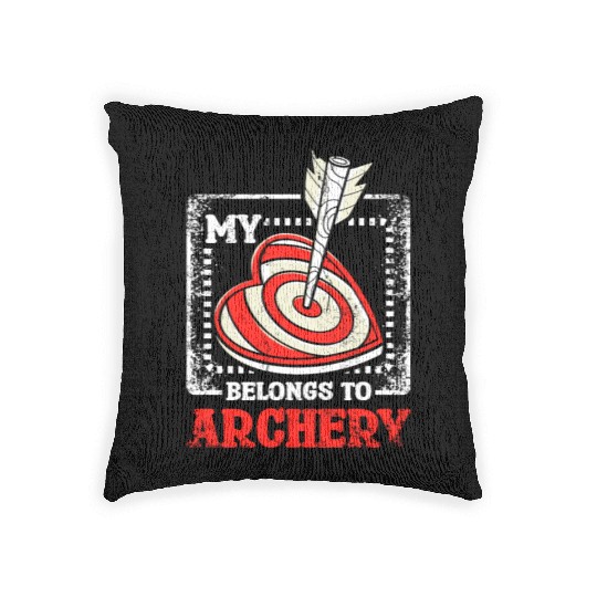 My Heart Belongs To Archery Woven Pillows