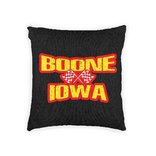 Boone Iowa IA Midwest Hobby Stock Modified Race Ca Woven Pillows