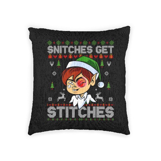 Warrior 12 Snitches Get Stitches Woven Pillows