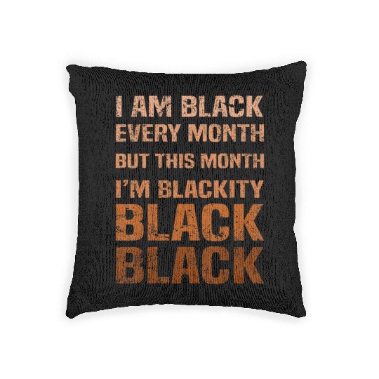 Juneteenth Blackity BLM African Melanin Black Hist Woven Pillows