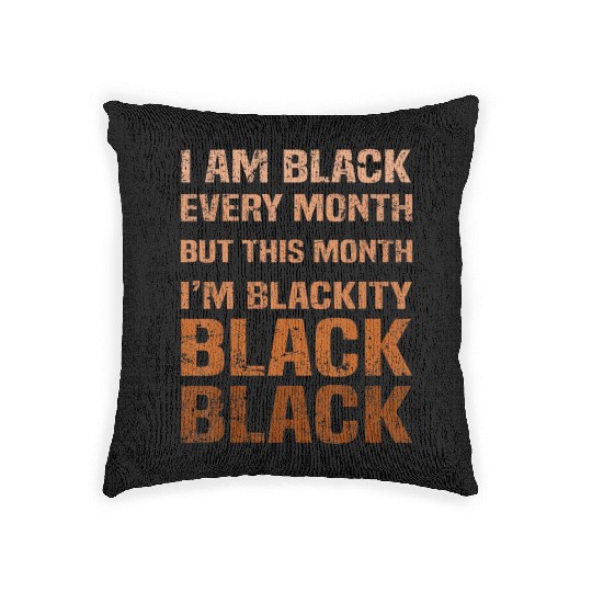 Juneteenth Blackity BLM African Melanin Black Hist Woven Pillows
