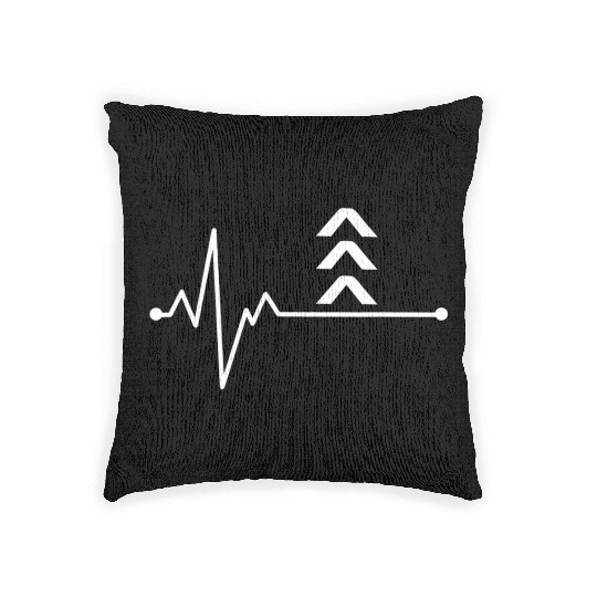 Heart beat down syndrome Awareness down right perf Woven Pillows