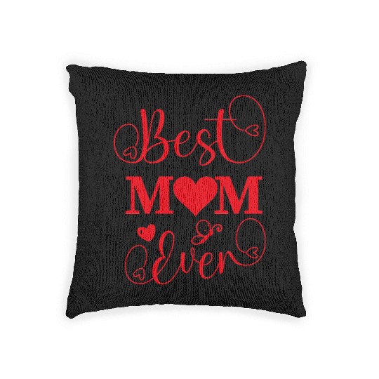 BEST Mom Tail-Design, mother's day Woven Pillows