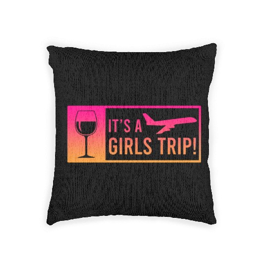 It's a Girls Trip Girls Vacation Spring Break Woven Pillows