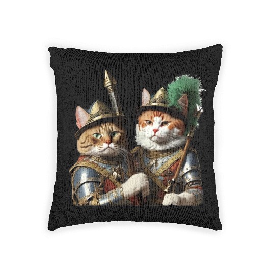 Conquistador Kitties Woven Pillows