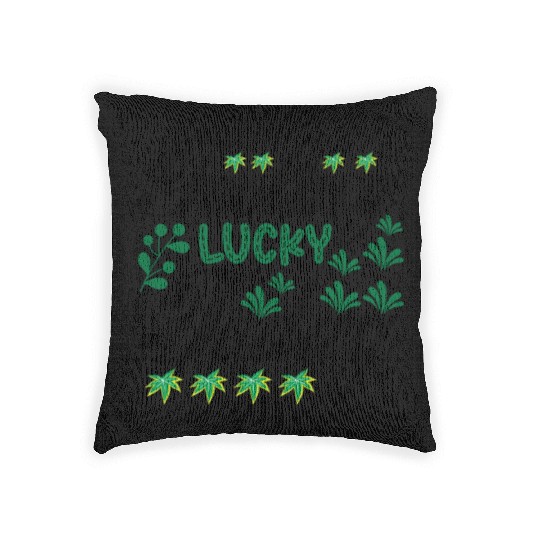 feeling lucky today Woven Pillows