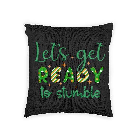 Lets get Patricks Day Sublimation Woven Pillows