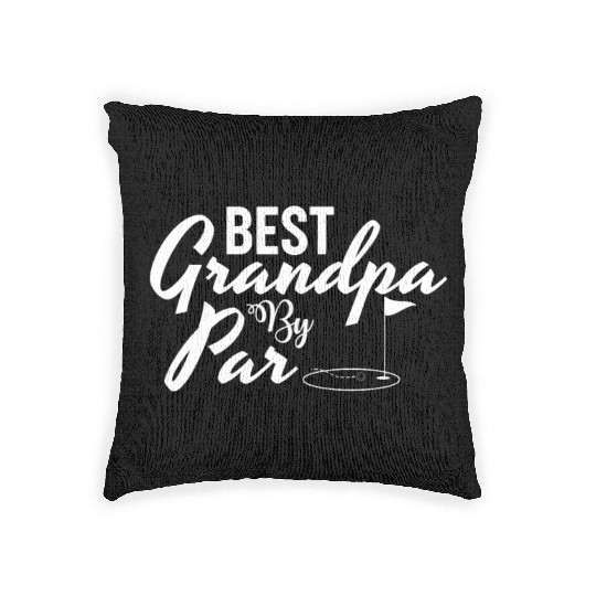 Best Grandpa By Par Father's Day Golf Grandpa Woven Pillows
