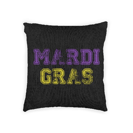 Mardi Gras Carnival Fiesta Party Louisiana New Orl Woven Pillows