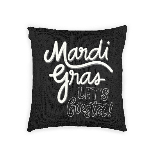 Mardi Gras Carnival Fiesta Party Louisiana New Orl Woven Pillows