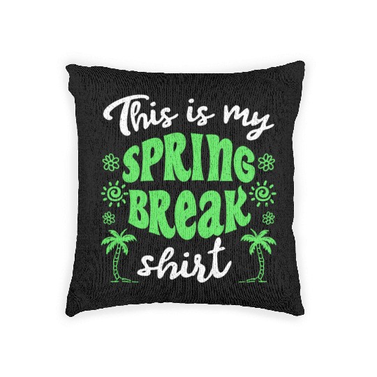 This is my spring break Woven Pillows party spring break