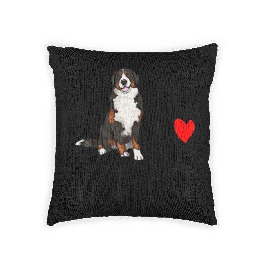 I Found My Valentine Day Bernese Mountain Dog Dog Woven Pillows