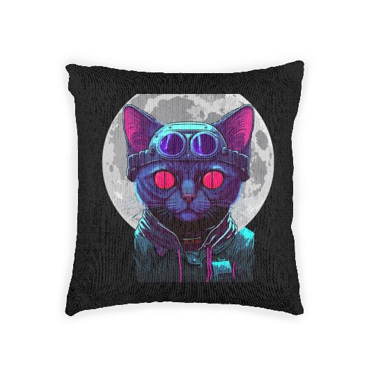 SPACE CAT 1 Woven Pillows