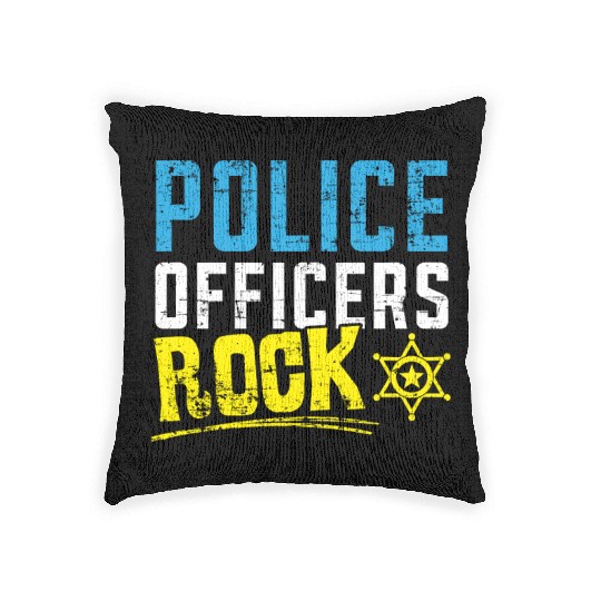 Military Police Officer Cop Law Enforcement Woven Pillows