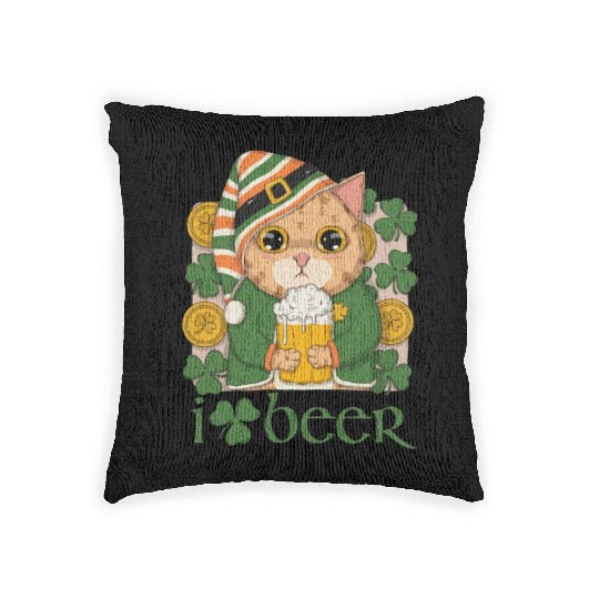 I Love Beer Woven Pillows