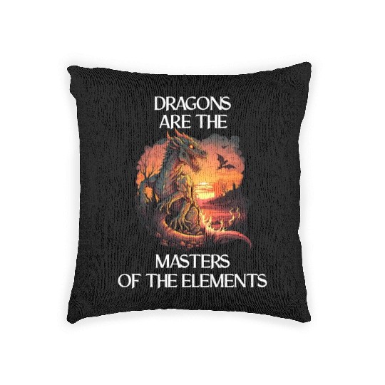 Mythical Creature Dragons Gift Men Dragon for a Woven Pillows