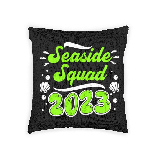 Seaside Squad 2023 Vacation Friends Spring Break Woven Pillows